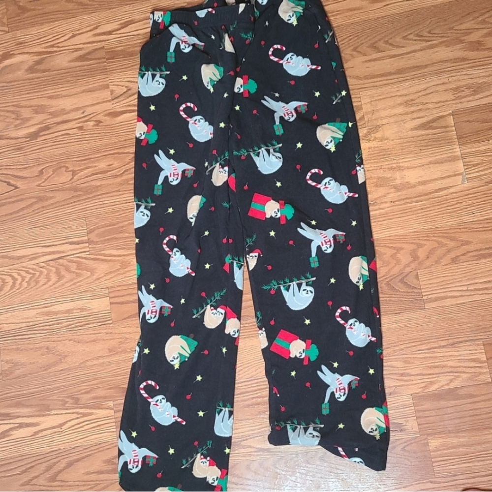 🎄🦥 Christmas Sloth PJ Sweatpants · Croft & Barrow · Size L 🦥🎄